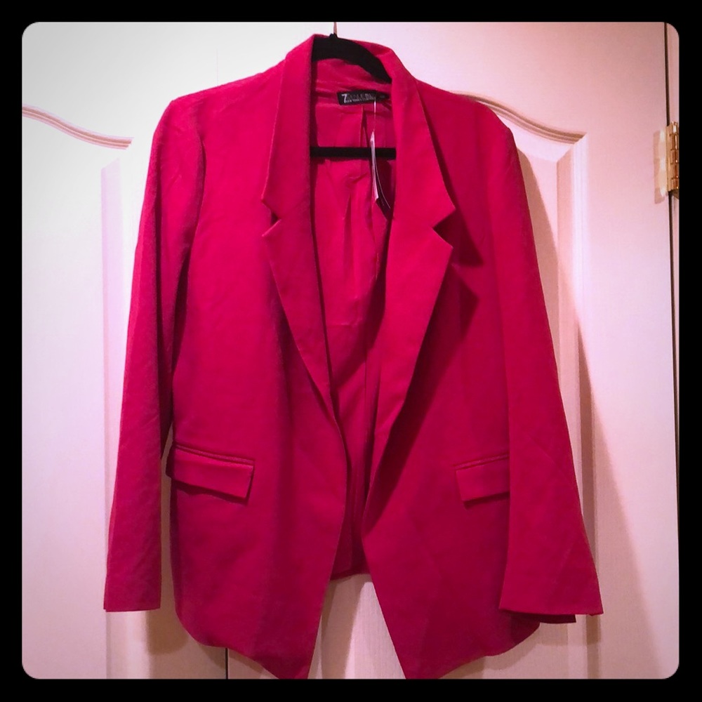 Hot pink jacket. Matches with blouse